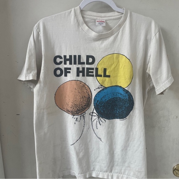 Supreme Child of Hell White Tee T Shirt Size M Medium Crew Neck Tee - Picture 1 of 7
